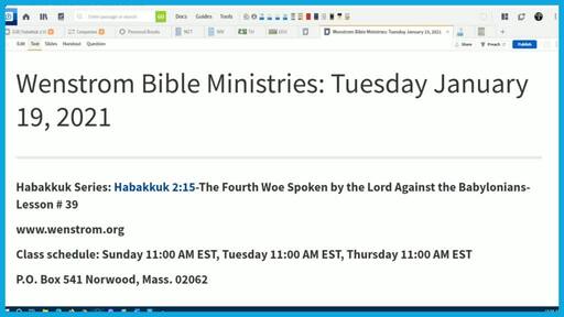 Habakkuk 2:15-The Fourth Woe Spoken by the Lord Against the Babylonians