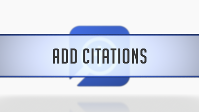 Adding Citations to a Bibliography