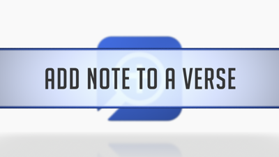 Adding a Note to a Verse Reference