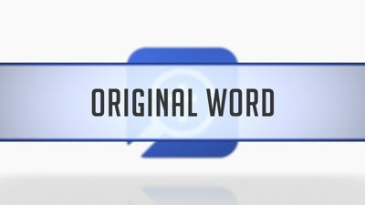 Context Menu Original Word Searches