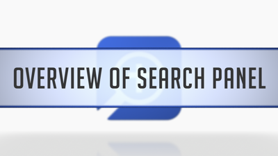 Overview of the Search Panel