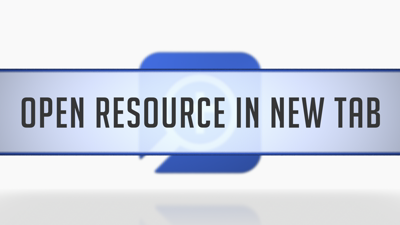 Opening Resources in a New Tab