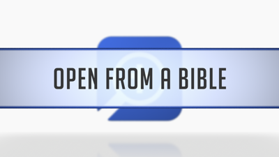 Opening the Timeline from a Bible