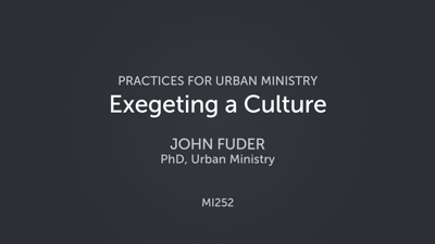 Exegeting a Culture