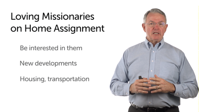 Caring for Missionaries on Home Assignment