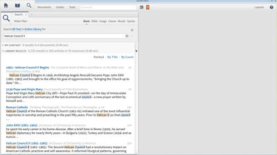 Basic Search for Articles on the Second Vatican Council