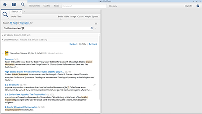 Searching Themelios for “Insider Movement”