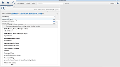 Using Clause Search to Find References to the Holy Spirit