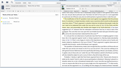 Researching the “Works of the Law” with Searching and Notes