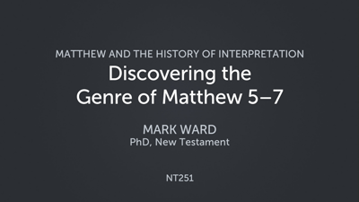 Discovering the Genre of Matthew 5–7