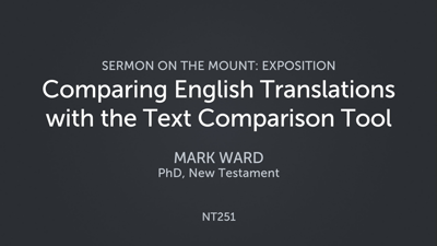 Comparing English Translations with the Text Comparison Tool