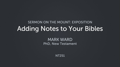 Adding Notes to Your Bibles