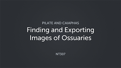 Finding and Exporting Images of Ossuaries