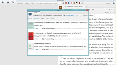 Creating a Custom Series and Layout to Study the Bible with Apocrypha