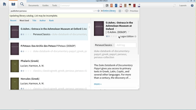 Accessing and Utilizing the Perseus Classics Collection in Logos