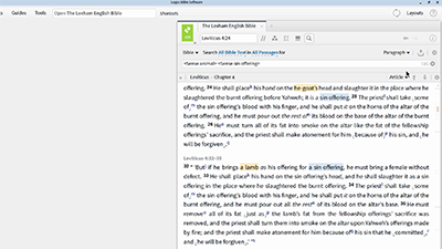 Using the Bible Sense Lexicon to Find Animals Used for Sin Offerings