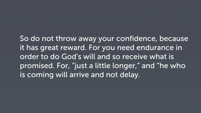 The Need for Patient Endurance (Heb 10:35–39)