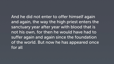 An Eternally Effective Sacrifice (Heb 9:25–28)