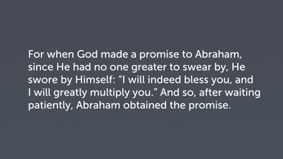 A Stable Faith (Heb 6:13–20)
