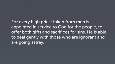 Four Principles of High Priesthood (Heb 5:1–4)
