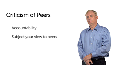 Heed the Criticism of Peers