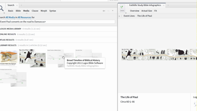 Studying Paul’s Life with Media Search and the Timeline Tool