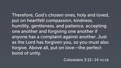 Putting on the New (Col 3:12–14)