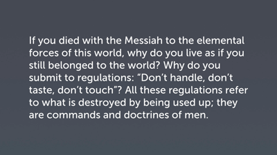 False Rules (Col 2:20–23)
