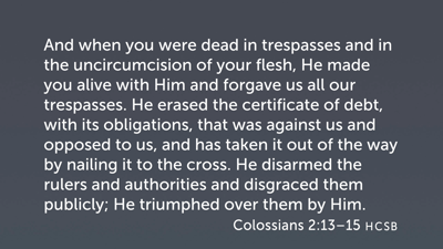 Results of Participation in Christ (Col 2:13–15)