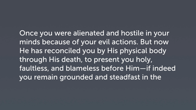 Impact of the Gospel (Col 1:21–23)