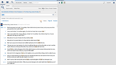 Searching English Bibles for the Words of Christ
