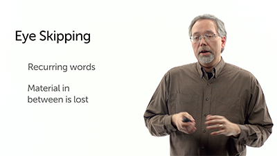 Unintentional Variants: Eye Skipping