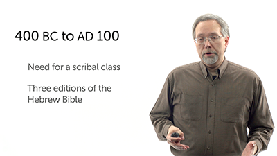 The Old Testament from 400 BC to AD 100