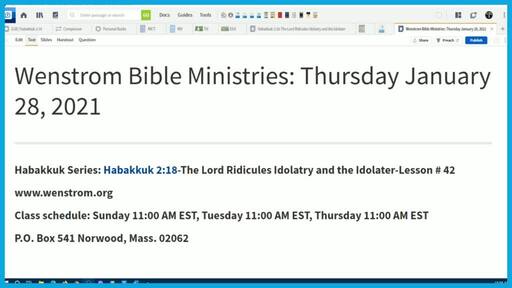Habakkuk 2:18-The Lord Ridicules Idolatry and the Idolater