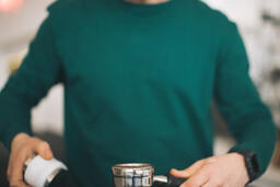 Barista Preparing to Pull Shots of Espresso with a Portafilter  image 3