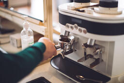 Barista Preparing to Pull Shots of Espresso with a Portafilter  image 4