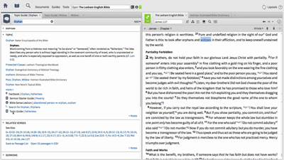 Using the Topic Guide to Find Dictionary Entries