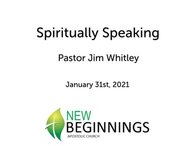 Jan 1/31 Spiritually Speaking