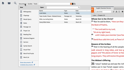 Documents and Favorites