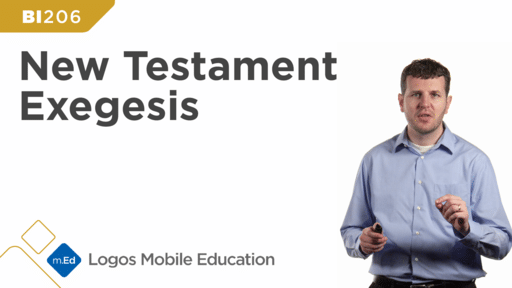 BI206 New Testament Exegesis: Understanding and Applying the New Testament