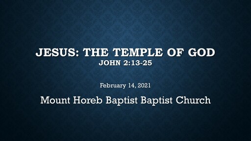 Jesus The Temple of God