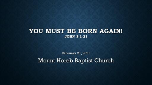 John 3:1-16 You Must Be Born Again 