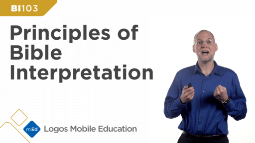 BI103 Principles of Bible Interpretation