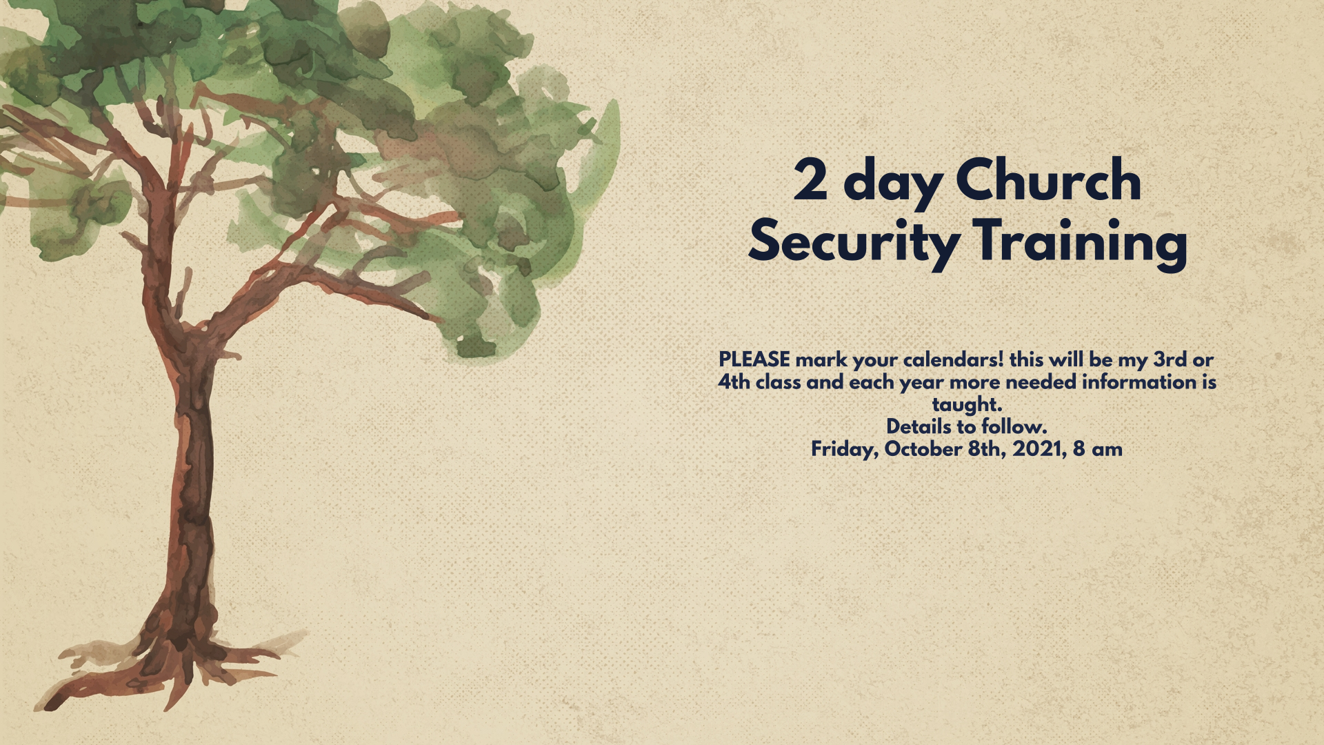 Strategos - 2 day Church Security Training