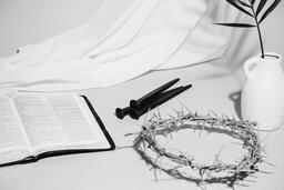 Crown of Thorns, Nails and Bible  image 2