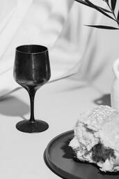 Communion Bread, Wine, Bible and Vase on Table  image 2