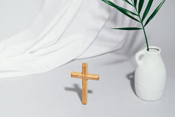 Wooden Cross with Vase  image 5