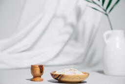 Communion Wafers and Wine with Palm Branch  image 4