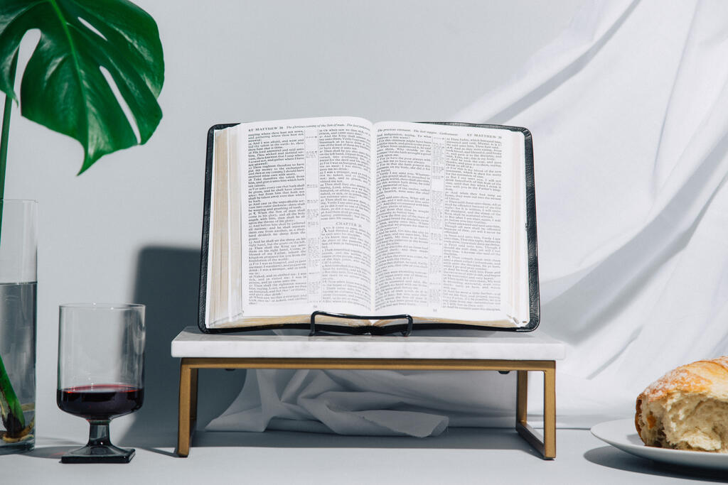 Bible, Communion Wine and Bread large preview