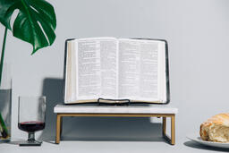Bible, Communion Wine and Bread  image 2